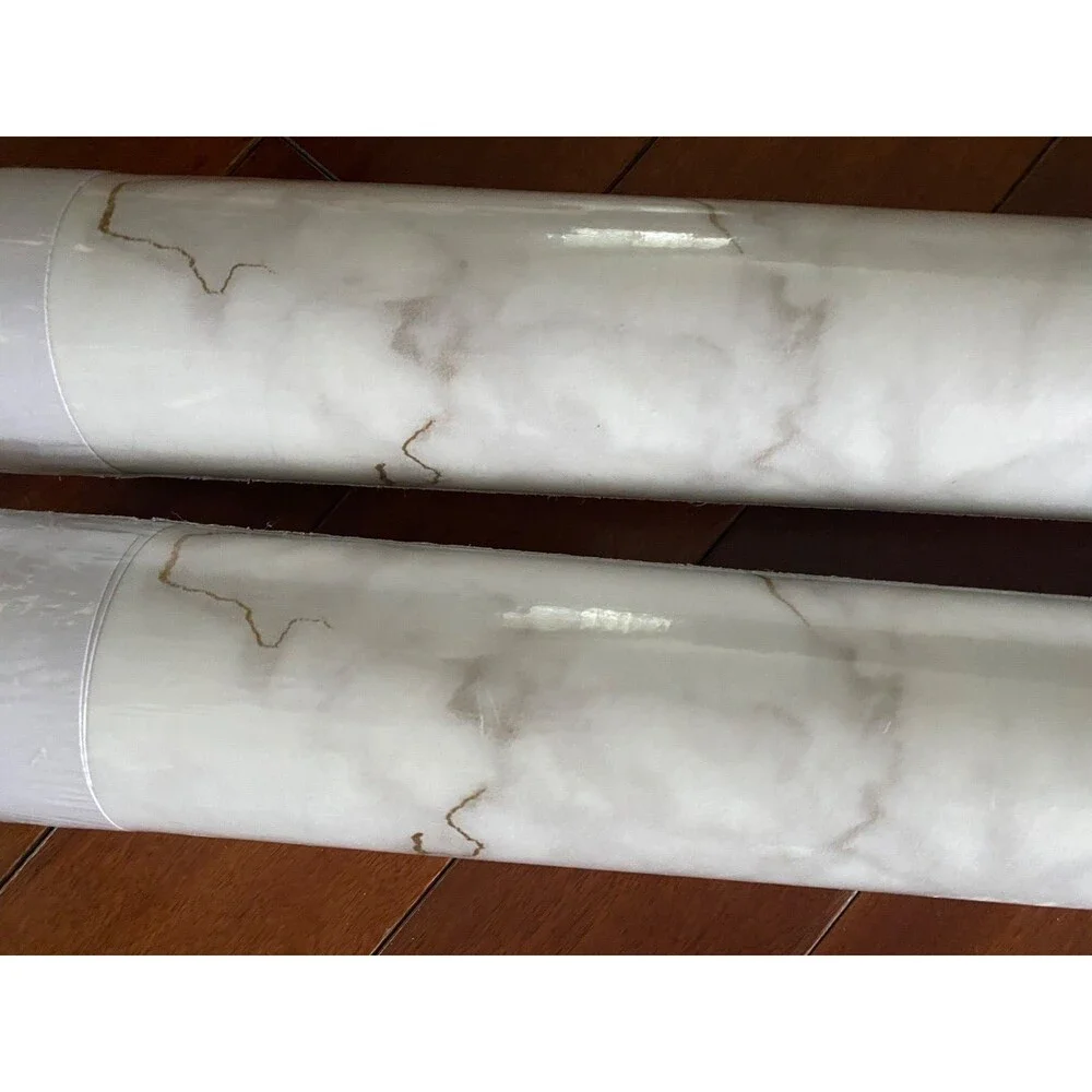 2 Rolls YORK Wallcoverings WALLPAPER Gilded Marble Grey Gold MM1757 56 SqFt Each